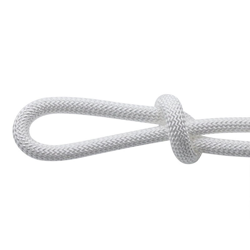 8mm রাসায়নিক প্রতিরোধের নিম্ন প্রসারিত PP কঠিন সাদা দড়ি দড়ি